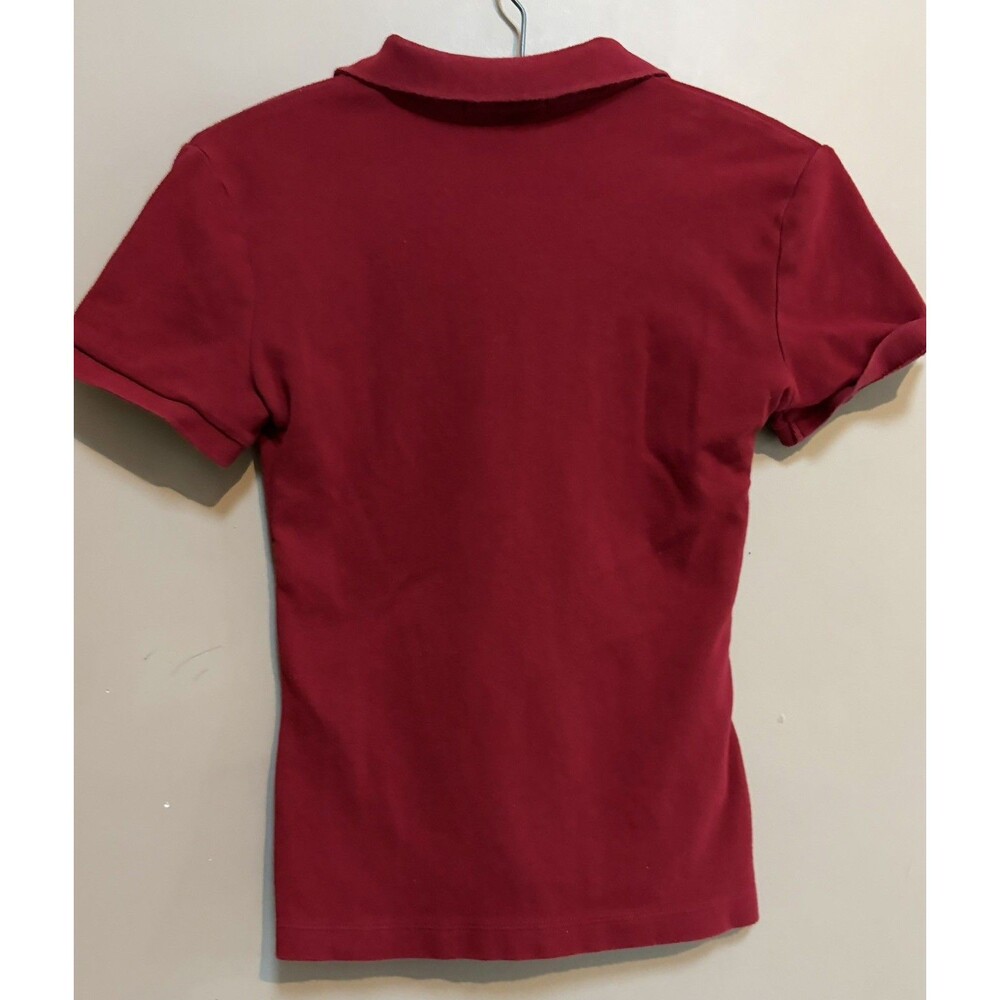 Lauren Ralph Lauren Slim Fit 100% Cotton Red Polo Shirt Size Small Womens Preppy - Picture 3 of 5